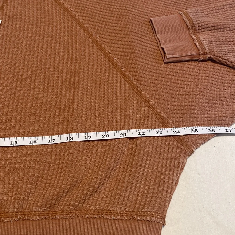 Z Supply Claire Waffle Long Sleeve - Russet - Picture 8 of 14